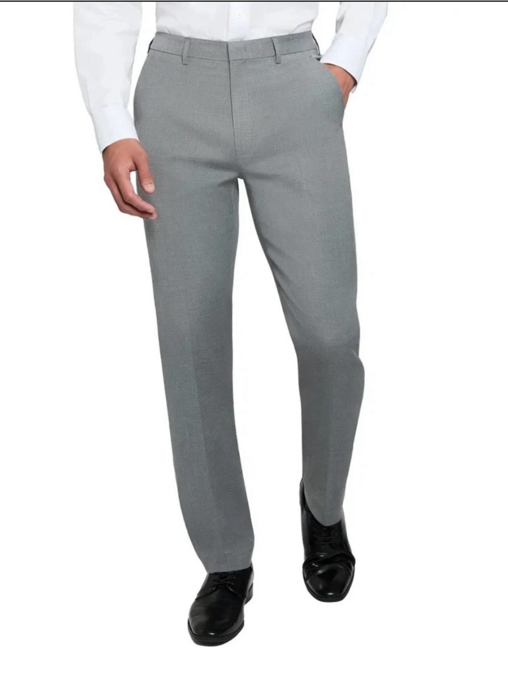Calvin Klein Men's Light Gray Dress Pants. Slim Fit